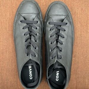 Converse Black Leather Sneakers Classic Chucks